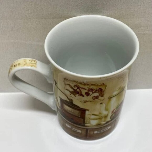 Masterpiece Collection Coffee Mug Ceramic Java Robusta Mocha Cup Vintage Look - Picture 7 of 12